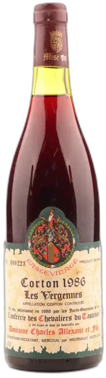 photo du vin Corton les Vergennes Tastevine Charles Allexant et Fils