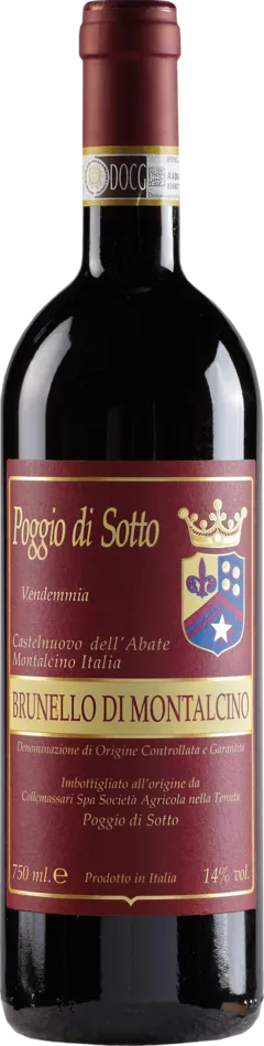 vue du vin Brunello di Montalcino Docg Riserva Poggio di Sotto