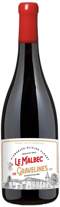image du vin le Malbec de Gravelines Aoc Cadillac Côtes de Bordeaux
