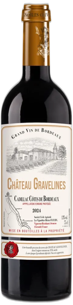 image du vin le Malbec de Gravelines Aoc Cadillac Côtes de Bordeaux
