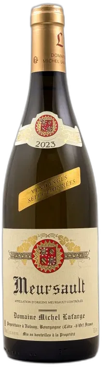 vue du vin Michel Lafarge Meursault "Vendanges Séléctionées" 2023