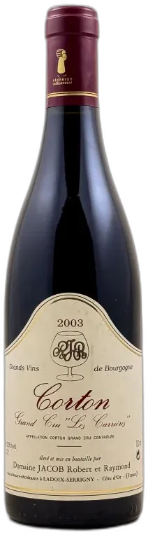 vue du vin Domaine Jacob Corton "les Carrières" 1989