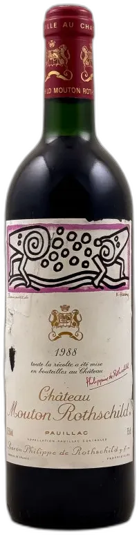 capture du vin Mouton Rothschild Pauillac 1988