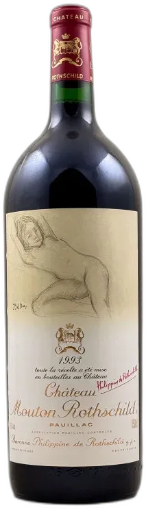 vue du vin Mouton Rothschild Pauillac 1993 Magnum