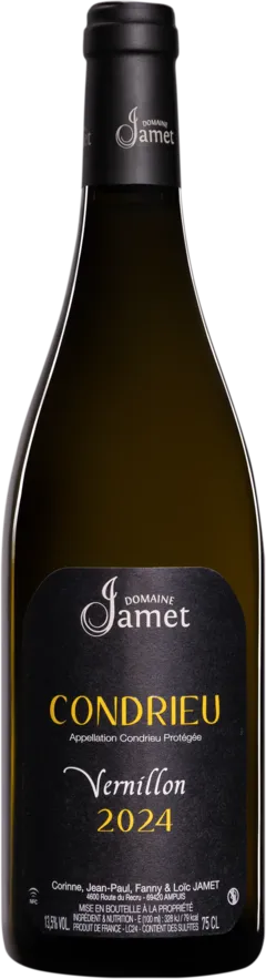 image du vin Condrieu Vernillon Blanc 2020 Domaine Jamet