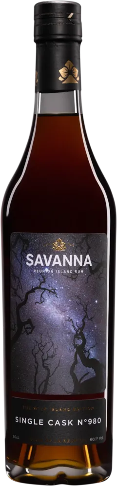 illustration du vin Savanna Rhum Vieux de Mélasse de la Réunion "15 Ans Single Cask #980 - Voie Lactée" Brun 2008 Giftbox