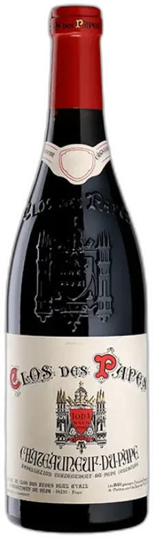 vue du vin Paul Avril Châteauneuf du Pape Clos des Papes