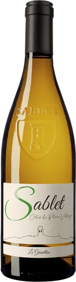 photo du vin Côtes du Rhône Villages Sablet Blanc 2025 le Gravillas