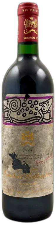 capture du vin Mouton Rothschild Pauillac 1988