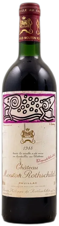 capture du vin Mouton Rothschild Pauillac 1988