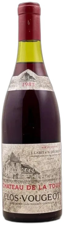 vue du vin Château de la Tour Clos Vougeot 1983