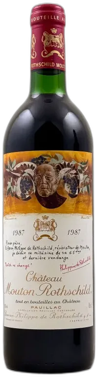 photo du vin Mouton Rothschild Pauillac 1987