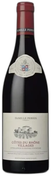 aperçu du vin Famille Perrin 2022 Côtes du Rhône Villages Vin Rouge de la Vallée du Rhône