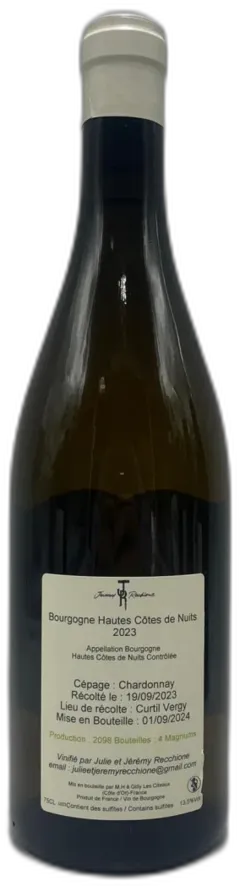 photo du vin Hautes-Côtes de Nuits Blanc Jérémy Recchione 2023