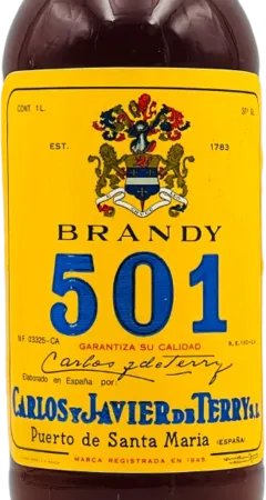 capture du vin Brandy 501 Carlos y Javier de Terry