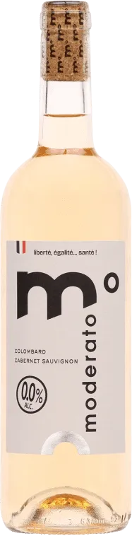 photo du vin Moderato, Non Mill, Boisson Sans Alcool à Base de Vin Désalcoolisé, Rosé