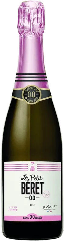 image du vin Petit Béret, Non Mill, Boisson Sans Alcool Rafraîchissante Aromatisée au Jus de Raisin, Rosé