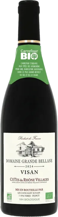 photo du vin Domaine Grande Bellane, a O.p Côtes du Rhône Villages Visan, Vin Rouge