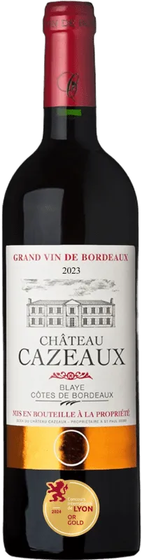 photo du vin Château Cazeaux, a O.p Blaye Côtes de Bordeaux, Vin Rouge