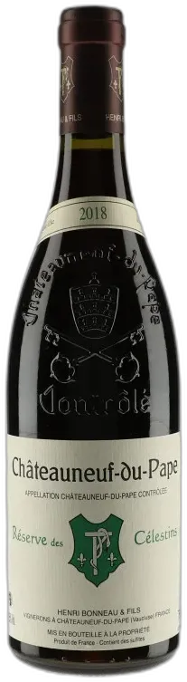 photo du vin Châteauneuf-du-Pape Réserve des Céléstins 2018
