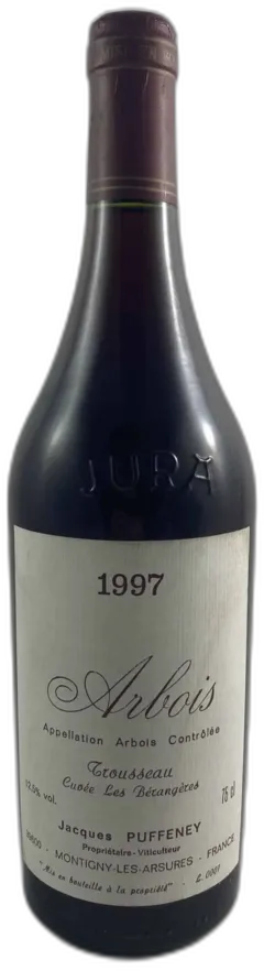 photo Arbois Trousseau Cuvée les Bérangères Jacques Puffeney 1997