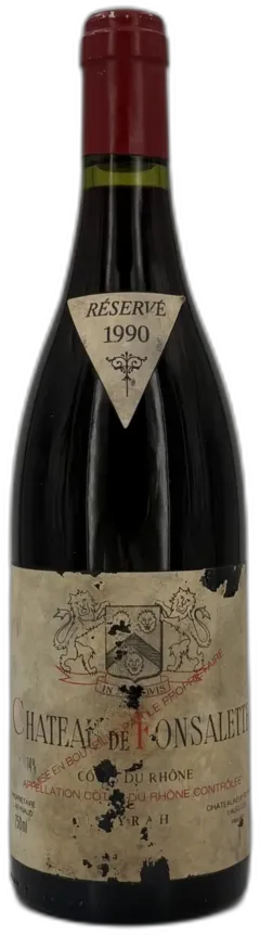 image du vin Château de Fonsalette Cuvée Syrah 1990 Côtes du Rhône