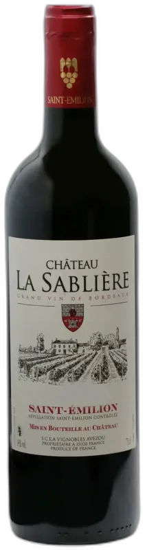 aperçu du vin Château la Sablière Saint-Emilion Rouge 2016