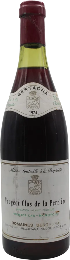 illustration du vin Vougeot 1er Cru Clos de la Perriere Monopole 1974 Domaine Bertagna
