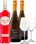 photo du vin Pack 1 Sarti 2 Prosecco Ricadonna 2 Verres Offerts