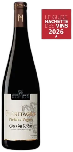 illustration du vin Héritages Vieilles Vignes 2023 Côtes du Rhône Vin Rouge de la Vallée du Rhône