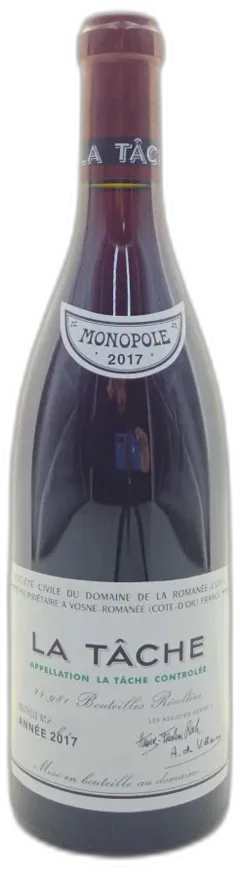 photo du vin Domaine de la Romanée-Conti la Tache Grand Cru Monopole 2017