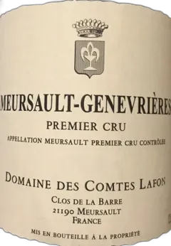 illustration du vin Meursault 1er Cru "Genevrières" Comtes Lafon