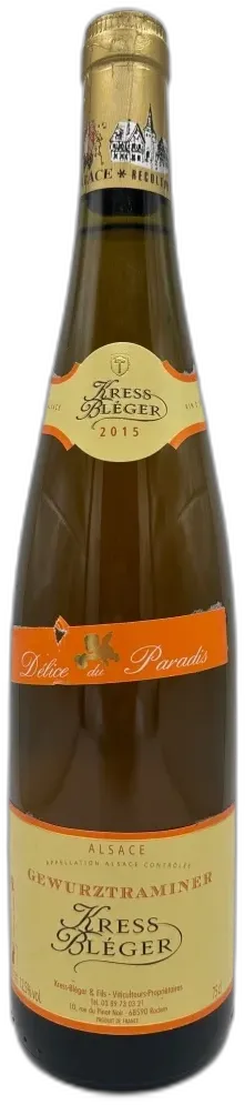 photo du vin Domaine Kress Bleger Delice du Paradis Gewurztraminer