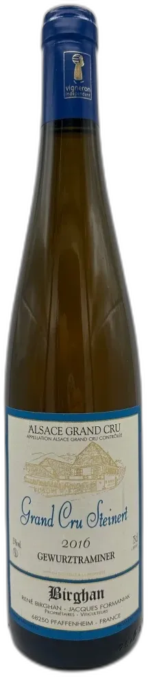 photo du vin Domaine Rene Birghan Gewurztraminer Alsace Grand Cru 'Steinert' Alsace France