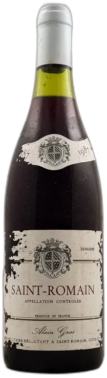 photo du vin Alain Gras Saint Romain Rouge 1987
