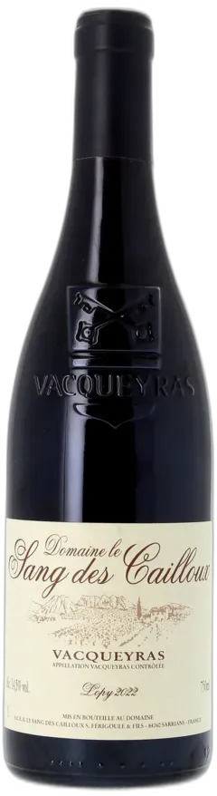 image du vin Vacqueyras Cuvée de Lopy Vieilles Vignes le Sang des Cailloux