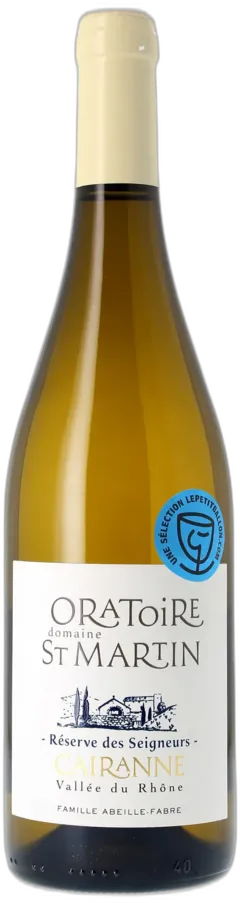 photo du vin Domaine Oratoire Saint Martin Réserve des Seigneurs Aop Cairanne
