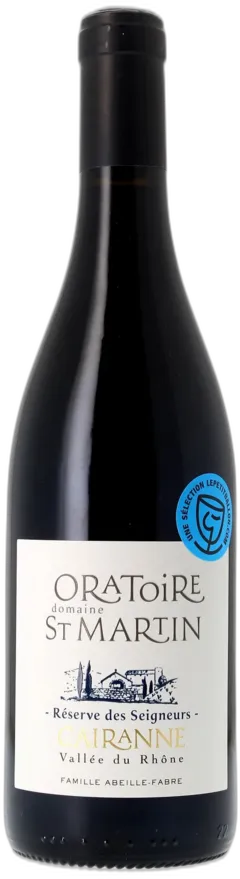 photo du vin Domaine Oratoire Saint Martin Réserve des Seigneurs Aop Cairanne