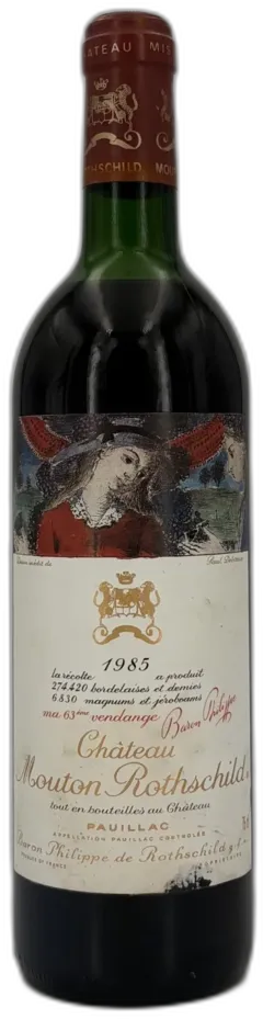 photos du vin Château Mouton Rothschild 1985 Pauillac 1er Grand Cru Classé