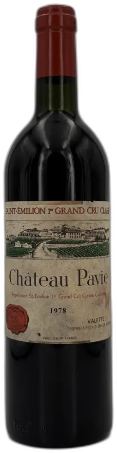 aperçu du vin Château Pavie 1978 Saint-Emilion 1er Grand Cru Classé A