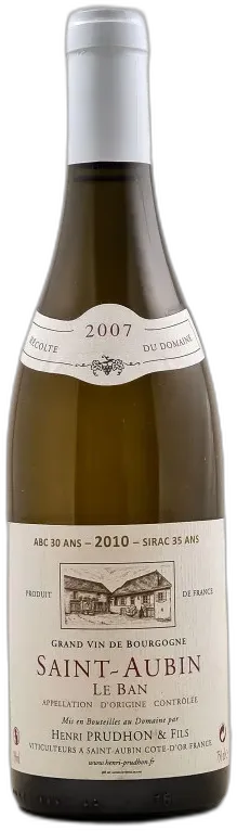 photo du vin Henri Prudhon Saint Aubin " le Ban" 2007