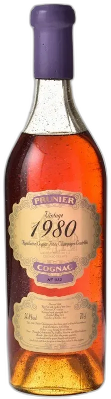 illustration du vin Prunier Vintage 1980 Petite Champagne