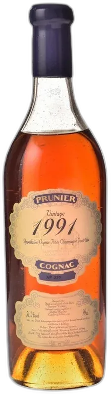 image du vin Prunier Vintage 1991 Petite Champagne