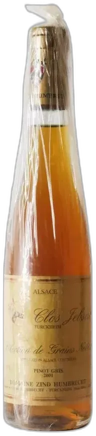 photo du vin Pinot Gris Clos Jebsal Sélection de Grains Nobles Domaine Zind Humbrecht 2001 Demie