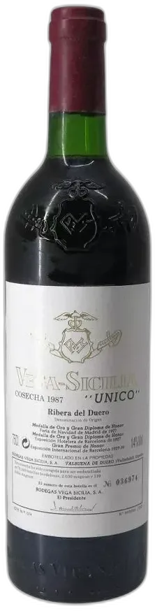 vue du vin Vega Sicilia Unico 1987