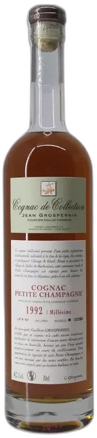 capture du vin Petite Champagne Grosperrin 1992 d’Une