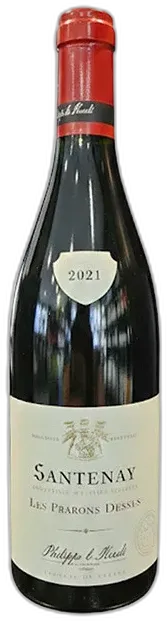 vue du vin Santenay les Prarons Dessus Philippe le Hardi Vin Rouge