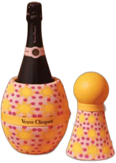 capture du vin Veuve Clicquot Carte Jaune Rosé Cooler Sun Totem Édition Yinka Ilori