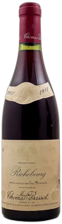 photos du vin Thomas Bassot Richebourg 1981