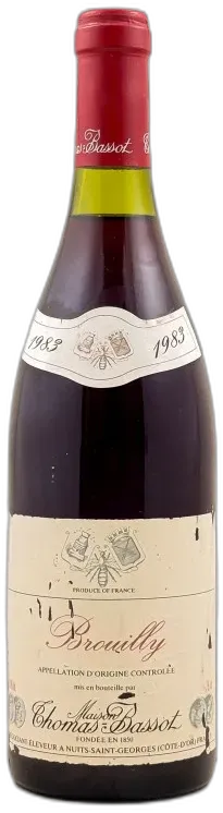 vue du vin Thomas Bassot Brouilly 1983